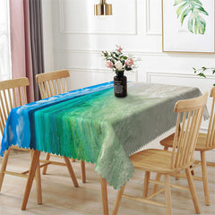 Lofaris Clear Sea And Blue Sky Vacation Style Tablecloth