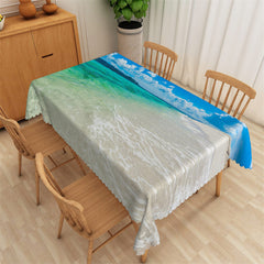 Lofaris Clear Sea And Blue Sky Vacation Style Tablecloth