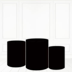 Lofaris Pure Black Plinth Cover Solid Color Cake Table