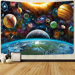 Lofaris (Clearance | Ship In 24HR) Galactic Planet Galaxy Trippy 3D Printed Wall Tapestry