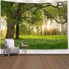 Lofaris (Clearance | Ship In 24HR) Sun And Floral Forest 3D Printed Landscape Wall Tapestry