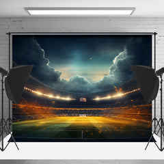 Lofaris Cloud Nightfall Dim Light Football Field Backdrop