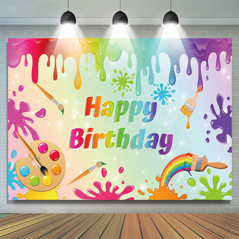 Lofaris Color Drawing Board Graffiti Kids Birthday Backdrop