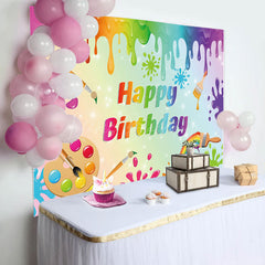 Lofaris Color Drawing Board Graffiti Kids Birthday Backdrop