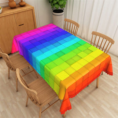 Lofaris Color Palette Splice Lattice Rectangle Tablecloth