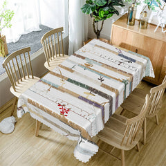 Lofaris Colored Abstract Stripe Branches Dining Tablecloth