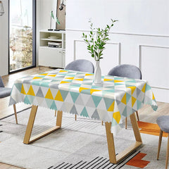 Lofaris Colored Triangle Pattern Rectangle Tablecloth