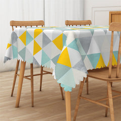 Lofaris Colored Triangle Pattern Rectangle Tablecloth