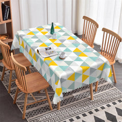 Lofaris Colored Triangle Pattern Rectangle Tablecloth