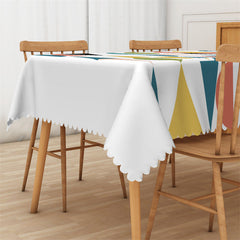 Lofaris Colorful Abstract Triangle Oval Rectangle Tablecloth