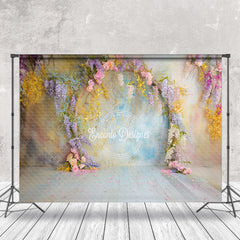 Lofaris Colorful Abstract Wall Floral Wedding Photo Backdrop