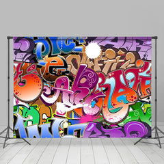 Lofaris Colorful Alphabet Graffiti Photography Backdrop