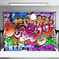 Lofaris Colorful Alphabet Graffiti Photography Backdrop