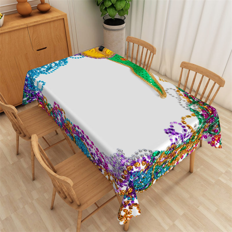 Lofaris Colorful Ball Diamonds Trinkets Rectangle Tablecloth