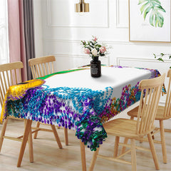 Lofaris Colorful Ball Diamonds Trinkets Rectangle Tablecloth