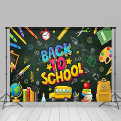 Lofaris Colorful Blackboard Pencil Back To School Backdrop