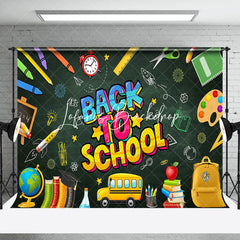 Lofaris Colorful Blackboard Pencil Back To School Backdrop