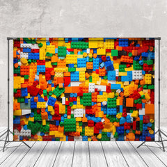 Lofaris Colorful Building Blocks Newborn Photoshoot Backdrop