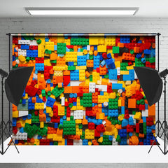 Lofaris Colorful Building Blocks Newborn Photoshoot Backdrop