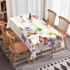 Lofaris Colorful Butterflies Modern Rectangle Tablecloth