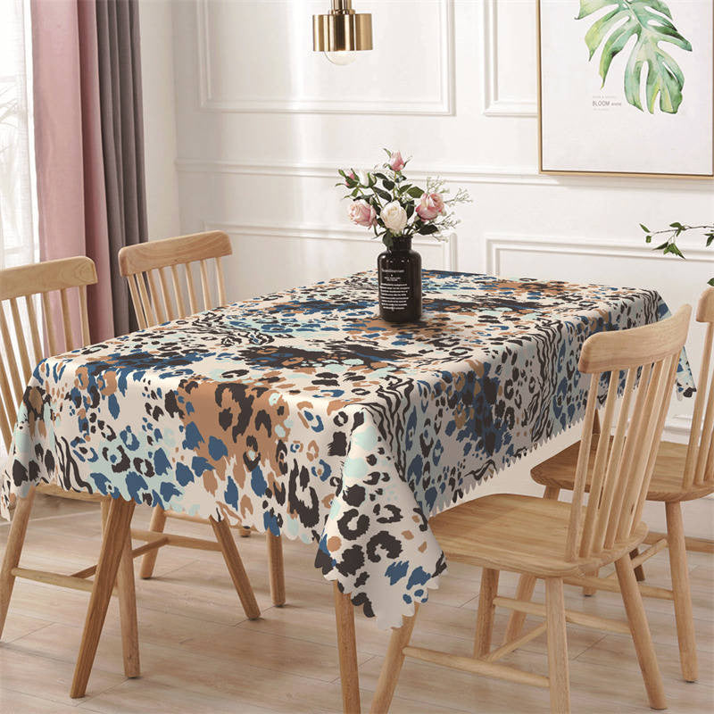 Lofaris Colorful Camouflage Leopard Rectangle Tablecloth