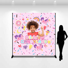 Lofaris Colorful Candyland Custom Birthday Party Backdrop