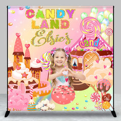 Lofaris Colorful Candyland Custom Photo Birthday Backdrop