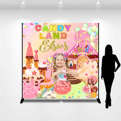 Lofaris Colorful Candyland Custom Photo Birthday Backdrop