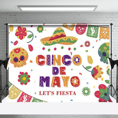 Lofaris Colorful Cinco De Mayo Mexican Fiesta Party Backdrop