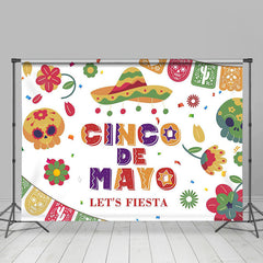 Lofaris Colorful Cinco De Mayo Mexican Fiesta Party Backdrop