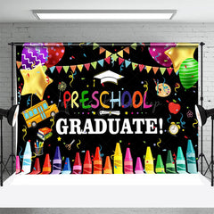 Lofaris Colorful Crayon Balloon Tassel Graduation Backdrop