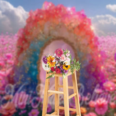 Lofaris Colorful Crystal Flowers Spring Wonderland Backdrop