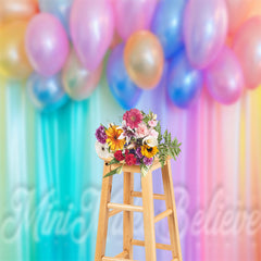 Lofaris Colorful Curtain Balloons Valentines Day Backdrop