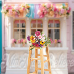 Lofaris Colorful Curtain Floral Store Backdrop For Photo