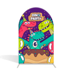 Lofaris Colorful Cute Dinosaur Party For Kids Arch Backdrop