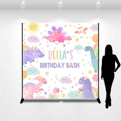 Lofaris Colorful Dinosaur Cloud Custom Birthday Backdrop