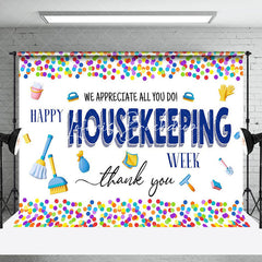 Lofaris Colorful Dot Housekeeping Week Appreciation Backdrop