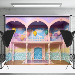 Lofaris Colorful Dreamy Balcony Balloons Easter Backdrop