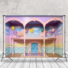 Lofaris Colorful Dreamy Balcony Balloons Easter Backdrop