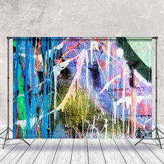 Lofaris Colorful Dripping Graffiti Wall Photography Backdrop