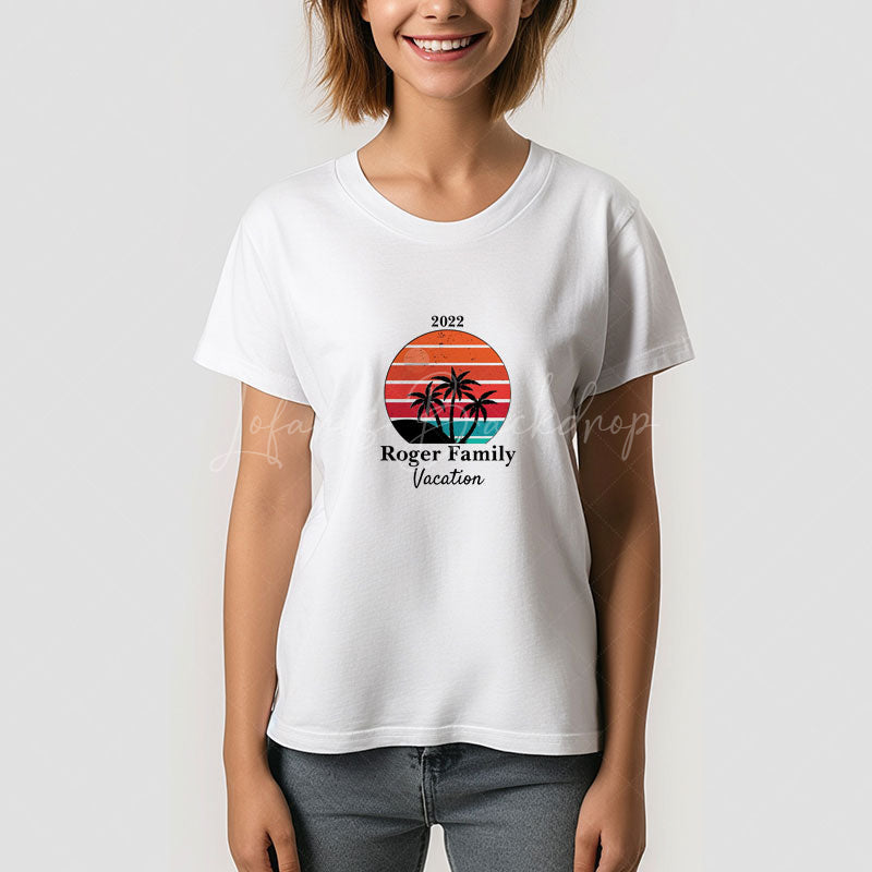 Lofaris Colorful Family Reunion Vacation Custom T-Shirt