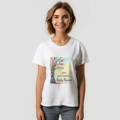 Lofaris Colorful Family Tree Custom Reunion T-Shirt