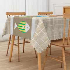 Lofaris Colorful Fish In Middle Rectangle Tablecloth