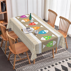 Lofaris Colorful Fish In Middle Rectangle Tablecloth