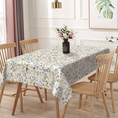 Lofaris Colorful Floral Greenery Spring Rectangle Tablecloth