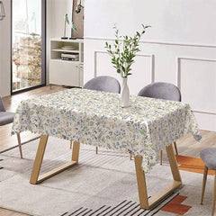 Lofaris Colorful Floral Greenery Spring Rectangle Tablecloth