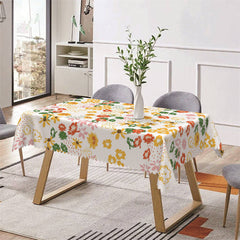 Lofaris Colorful Floral Patterns Spring Rectangle Tablecloth