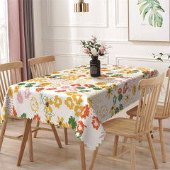 Lofaris Colorful Floral Patterns Spring Rectangle Tablecloth