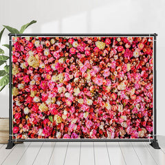 Lofaris Colorful Flower Buds Floral Valentines Day Backdrop