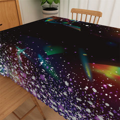 Lofaris Colorful Galaxy Glitter Diamond Party Tablecloth